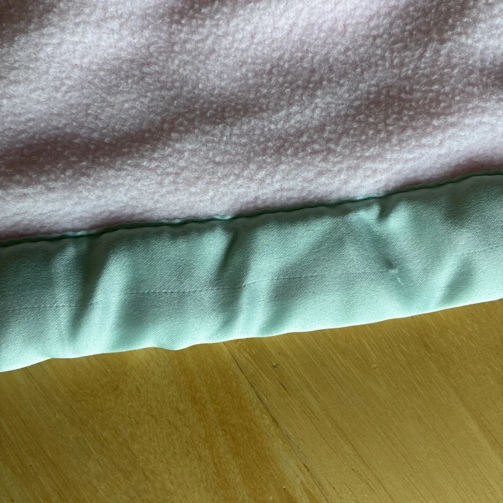Just Born You Are Magical Pink Plush Unicorn Satin Trim Baby Blanket Lovey